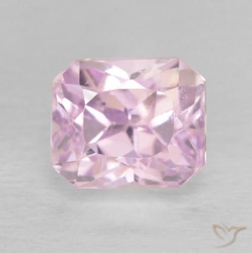 1.71ct Natural Light Pink Kunzite, Emerald Cut, VS