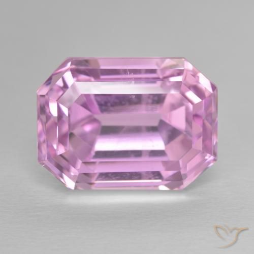 17.67ct Natural Light Royal Purple Pink Kunzite, Emerald Cut, VS