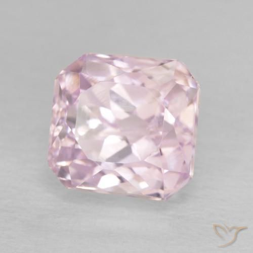 2.48 ct Pink Kunzite Stone, Natural Kunzite in Octagon / Scissor Cut Shape for Sale