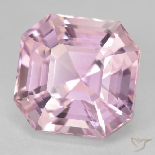 12.31 ct Pink Kunzite Stone, Natural Kunzite in Octagon Step Cut Shape for Sale
