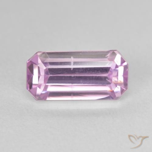 3.79ct Natural Bubblegum Pink Kunzite, Emerald Cut, VS