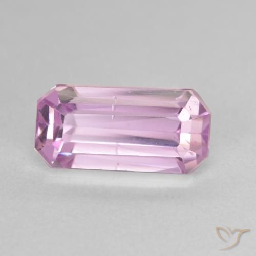 3.79 ct Pink Kunzite Stone, Natural Kunzite in Octagon Step Cut Shape for Sale