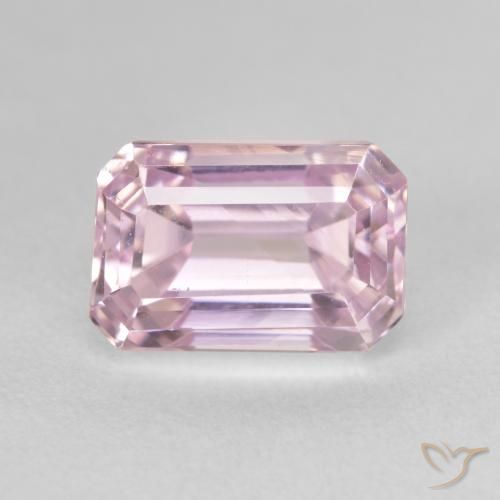 6.66ct Natural Light Pink Kunzite, Emerald Cut, VS