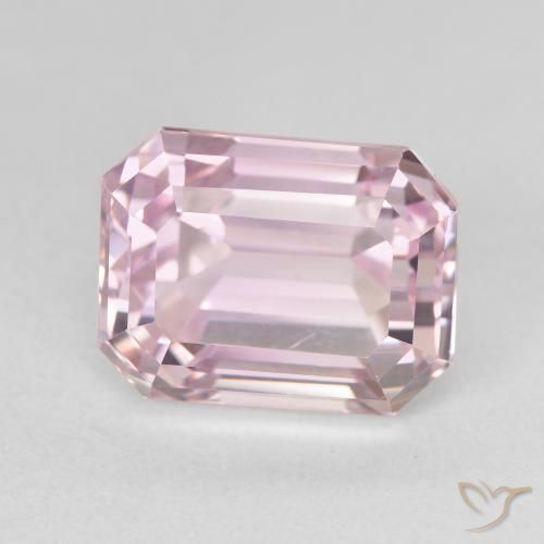 10.00 ct Pink Kunzite Stone, Natural Kunzite in Octagon Step Cut Shape for Sale