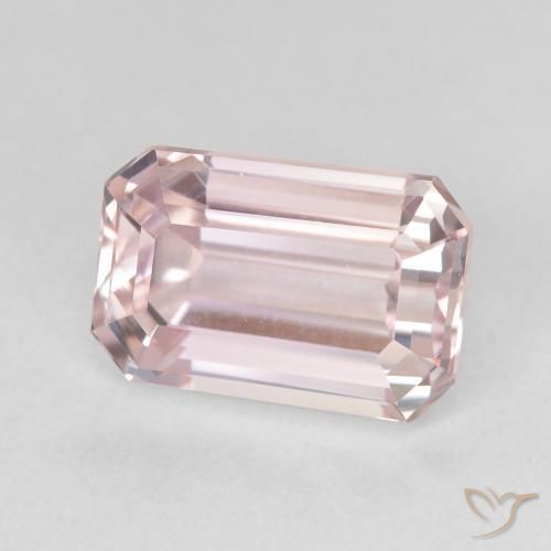 5.94 ct Pink Kunzite Stone, Natural Kunzite in Octagon Step Cut Shape for Sale