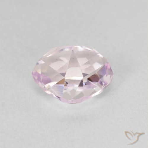 Kunzite Gemstone in 7.7 x 6.8 mm Size for Sale, Kunzite Stone in Light Rose Pink Color