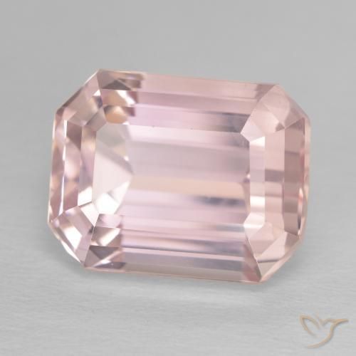 13.23 ct Pink Kunzite Stone, Natural Kunzite in Octagon Step Cut Shape for Sale