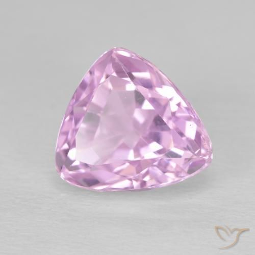 5.02 ct Pink Kunzite Stone, Natural Kunzite in Trillion Facet Shape for Sale