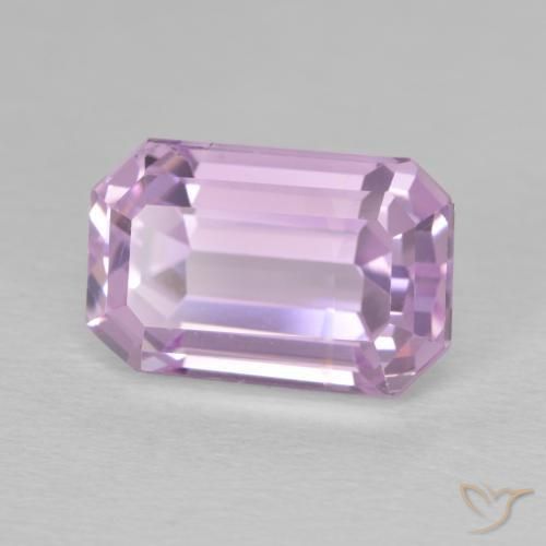 8.33 ct Pink Kunzite Stone, Natural Kunzite in Octagon Step Cut Shape for Sale