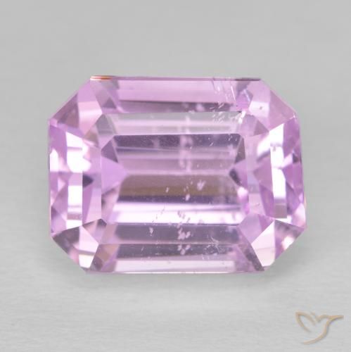 13.39ct Natural Medium Pink Kunzite, Emerald Cut, VS