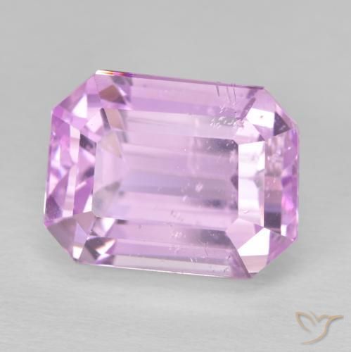 13.39 ct Pink Kunzite Stone, Natural Kunzite in Octagon Step Cut Shape for Sale