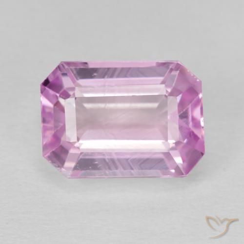 7.13ct Natural Medium Pink Kunzite, Emerald Cut, VS