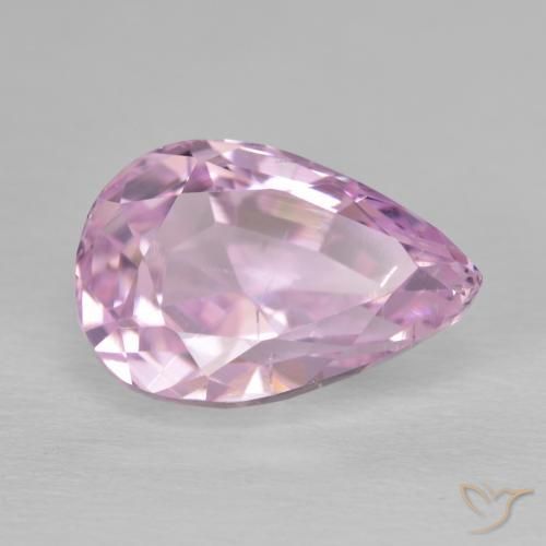 8.05 ct Pink Kunzite Stone, Natural Kunzite in Pear Facet Shape for Sale