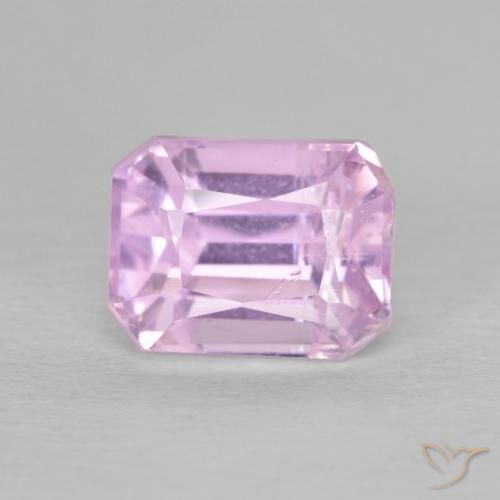 3.43ct Natural Light Purple Pink Kunzite, Emerald Cut, VS