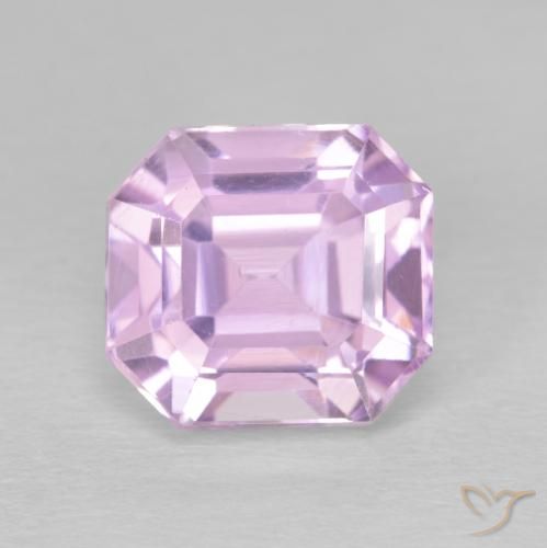6.53ct Natural Medium Pink Kunzite, Emerald Cut, VS