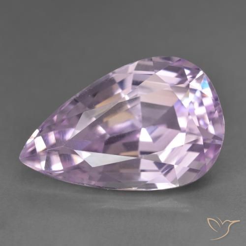 16.56ct Natural Purple Pink Kunzite, Pear Shape, VVS-VS