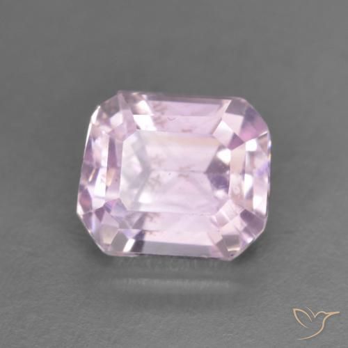 1.63 ct Pink Kunzite Stone, Natural Kunzite in Octagon Step Cut Shape for Sale