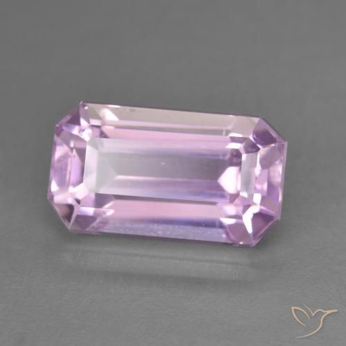 6.06 ct Pink Kunzite Stone, Natural Kunzite in Octagon Step Cut Shape for Sale