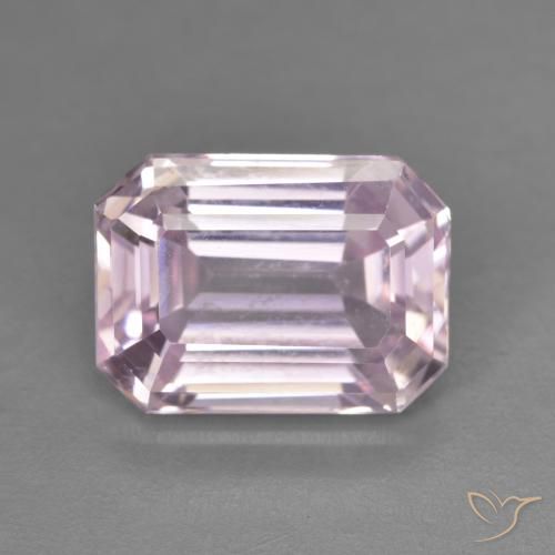 5.78ct Natural Very Light Pink Tone Kunzite, Emerald Cut, VVS-VS