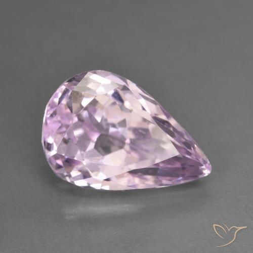 6.17 ct Pink Kunzite Stone, Natural Kunzite in Pear Facet Shape for Sale