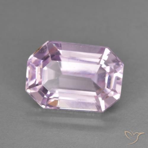 4.66 ct Pink Kunzite Stone, Natural Kunzite in Octagon Step Cut Shape for Sale