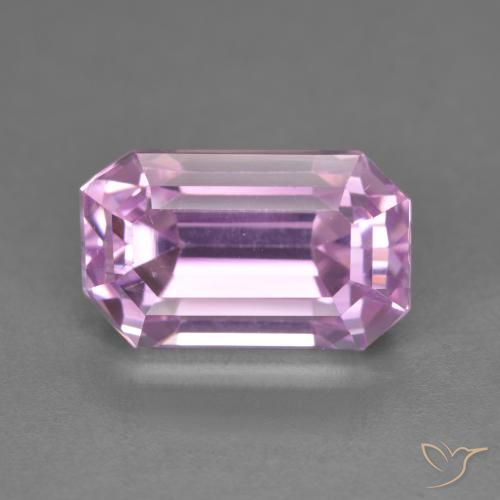 7.43ct Natural Royal Purple Pink Kunzite, Emerald Cut, VVS-VS