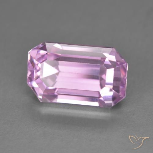 7.43 ct Pink Kunzite Stone, Natural Kunzite in Octagon Step Cut Shape for Sale