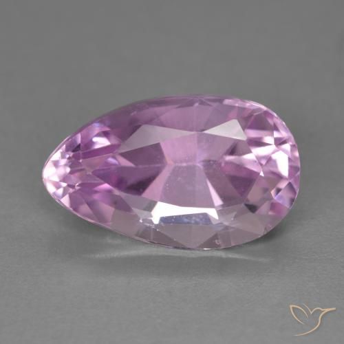 7.90ct Natural Cherry Pink Tone Kunzite, Pear Shape, VVS-VS