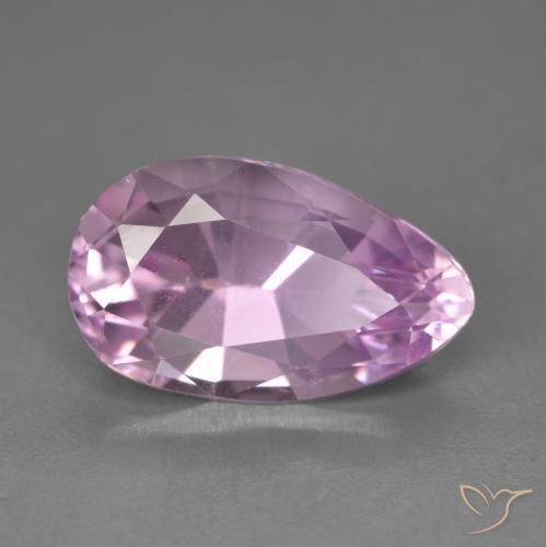 7.90 ct Pink Kunzite Stone, Natural Kunzite in Pear Facet Shape for Sale