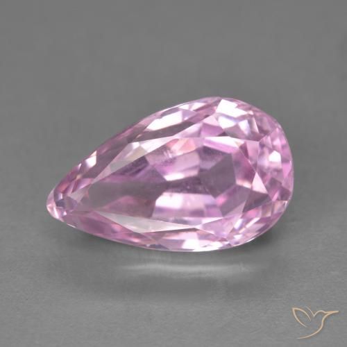 7.03ct Natural Cherry Pink Tone Kunzite, Pear Shape, VVS
