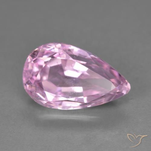 7.03 ct Pink Kunzite Stone, Natural Kunzite in Pear Facet Shape for Sale