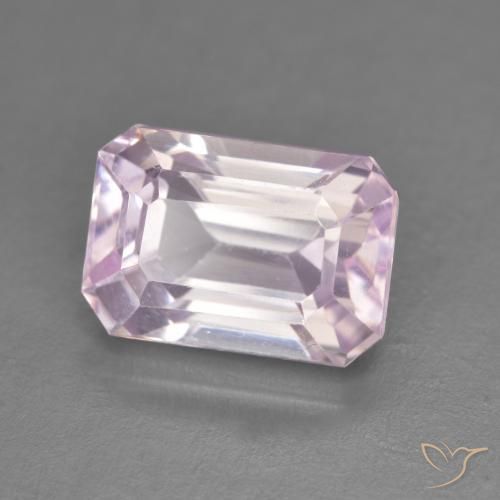 5.04 ct Pink Kunzite Stone, Natural Kunzite in Octagon Step Cut Shape for Sale
