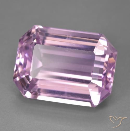 21.73 ct Pink Kunzite Stone, Natural Kunzite in Octagon Step Cut Shape for Sale