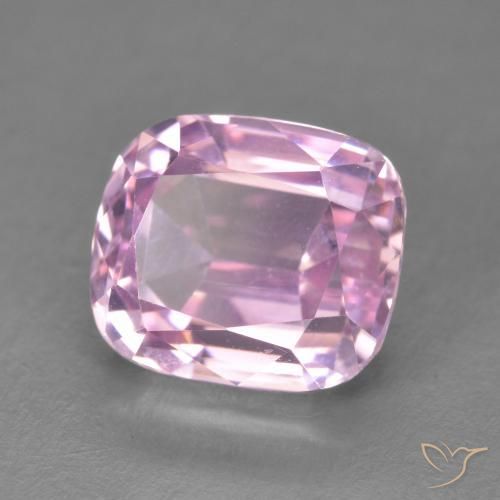 5.03 ct Pink Kunzite Stone, Natural Kunzite in Cushion-Cut Shape for Sale