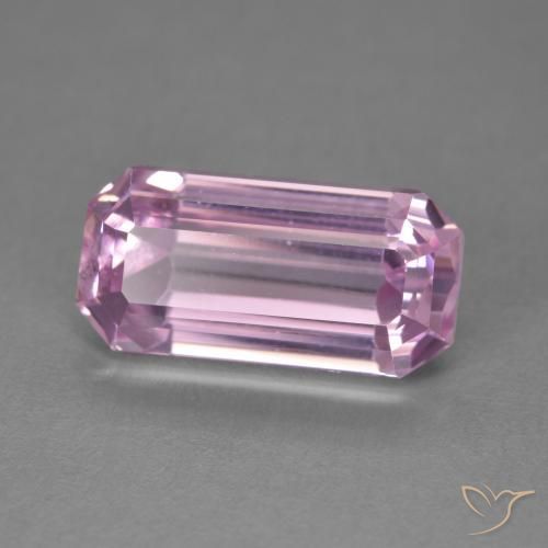 6.19 ct Pink Kunzite Stone, Natural Kunzite in Octagon Step Cut Shape for Sale