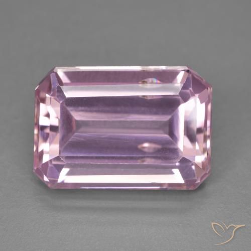 9.85ct Natural Medium Pink Kunzite, Emerald Cut, VS