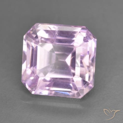5.92 ct Pink Kunzite Stone, Natural Kunzite in Octagon Step Cut Shape for Sale