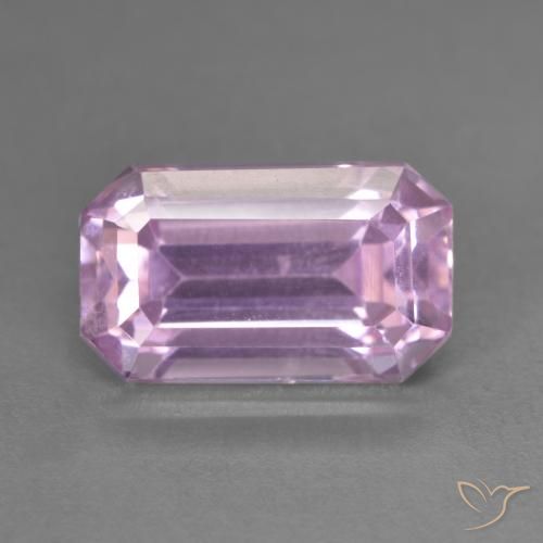 6.54ct Natural Medium Pink Kunzite, Emerald Cut, VS
