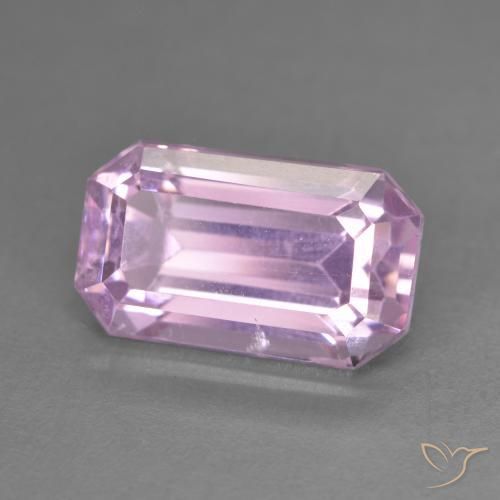 6.54 ct Pink Kunzite Stone, Natural Kunzite in Octagon Step Cut Shape for Sale