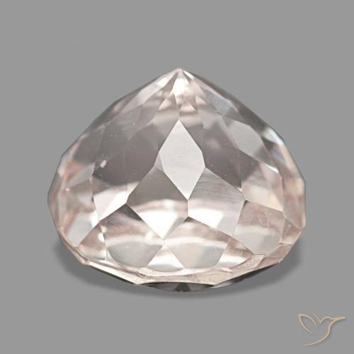 Kunzite Gemstone in 9.7 x 9.3 mm Size for Sale, Kunzite Stone in Very Light Pink Color