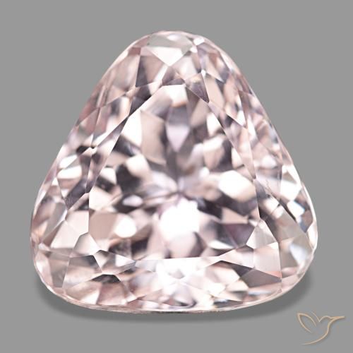 13.45 ct Pink Kunzite Gemstone, Kunzite Gem in Trillion Facet Shape for Sale.