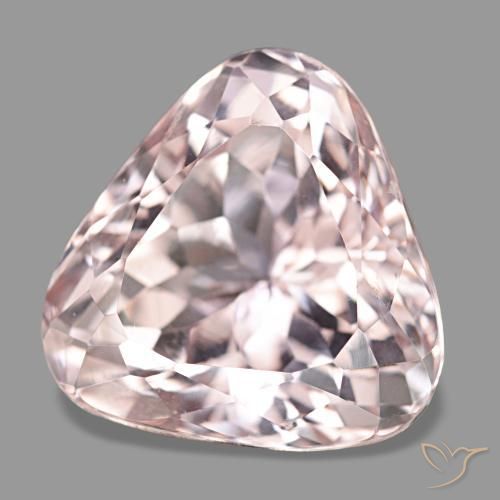 13.45 ct Pink Kunzite Stone, Natural Kunzite in Trillion Facet Shape for Sale