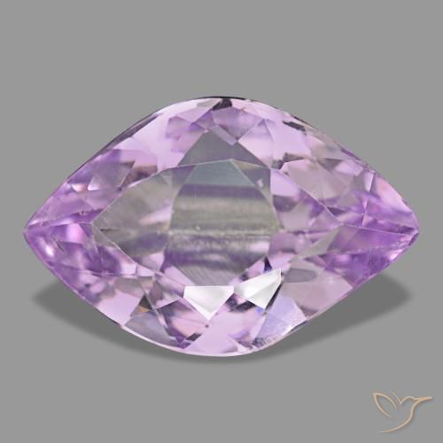 6.92 ct Violet Kunzite Gemstone, Kunzite Gem in Marquise Facet Shape for Sale.