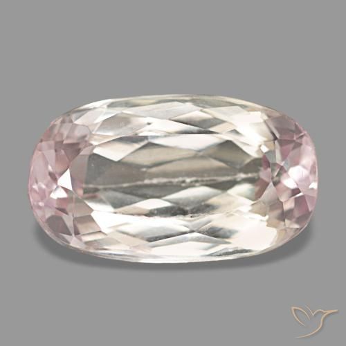 4.37 ct Pink Kunzite Gemstone, Kunzite Gem in Oval Facet Shape for Sale.