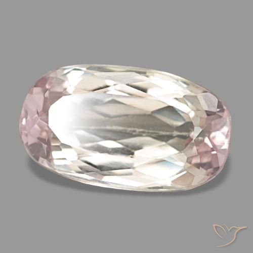 4.37 ct Pink Kunzite Stone, Natural Kunzite in Oval Facet Shape for Sale