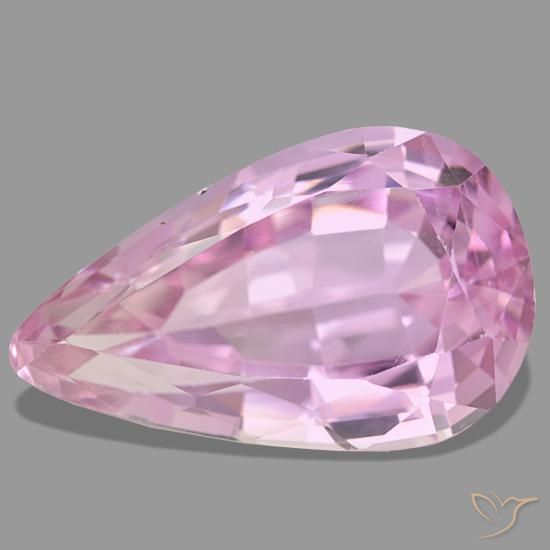 24.32 ct Pink Kunzite Gemstone, Kunzite Gem in Pear Facet Shape for Sale.