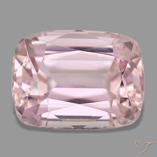 10.60 ct Pink Kunzite Gemstone, Kunzite Gem in Cushion-Cut Shape for Sale.