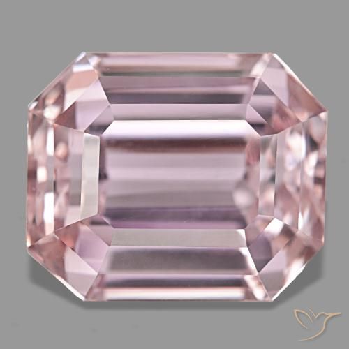 33.54 ct Pink Kunzite Gemstone, Kunzite Gem in Octagon Step Cut Shape for Sale.