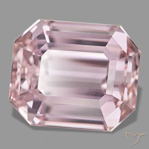 33.54 ct Pink Kunzite Stone, Natural Kunzite in Octagon Step Cut Shape for Sale