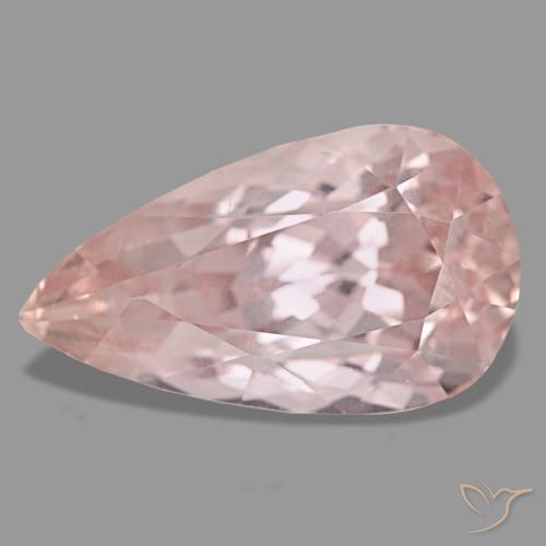 24.20 ct Pink Kunzite Gemstone, Kunzite Gem in Pear Facet Shape for Sale.